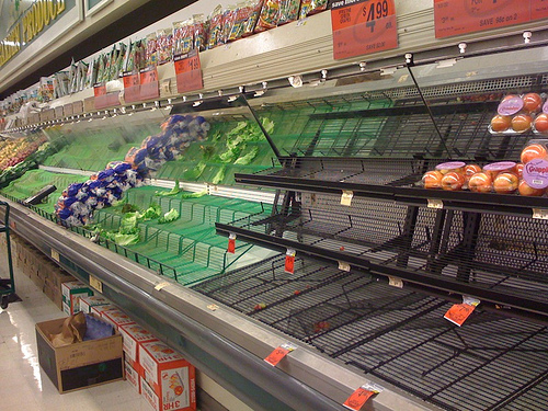 future of conferences: photograph of supermarket shelves