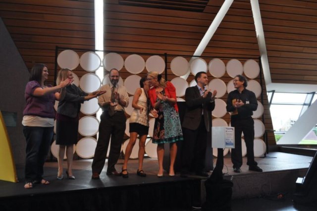 Pecha Kucha presenters at ECTC11 Photograph of Pecha Kucha presenters (including Adrian Segar, far right) at Event Camp Twin Cities 2011