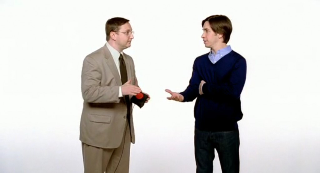 Stop the Generation XYZ baloney! Photograph from the famous Apple advertising campaign: "I'm a Mac", "I'm a PC"