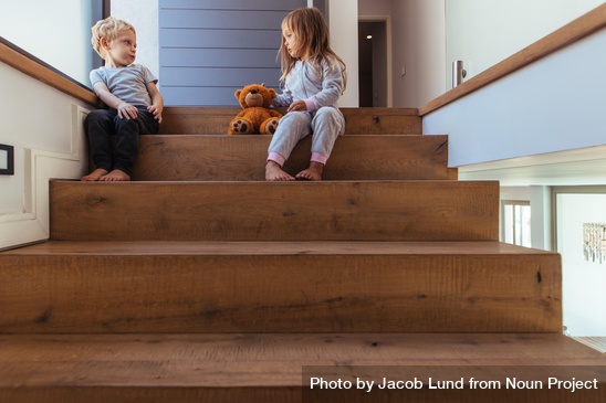 words will never hurt me: Image attribution: Conflict between little siblings for a toy while sitting on stairs at home by Jacob Lund Photography from NounProject.com